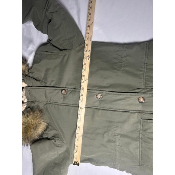 Abercrombie & Fitch sherpa lined military parka! Olive green Sz M - Picture 5 of 11